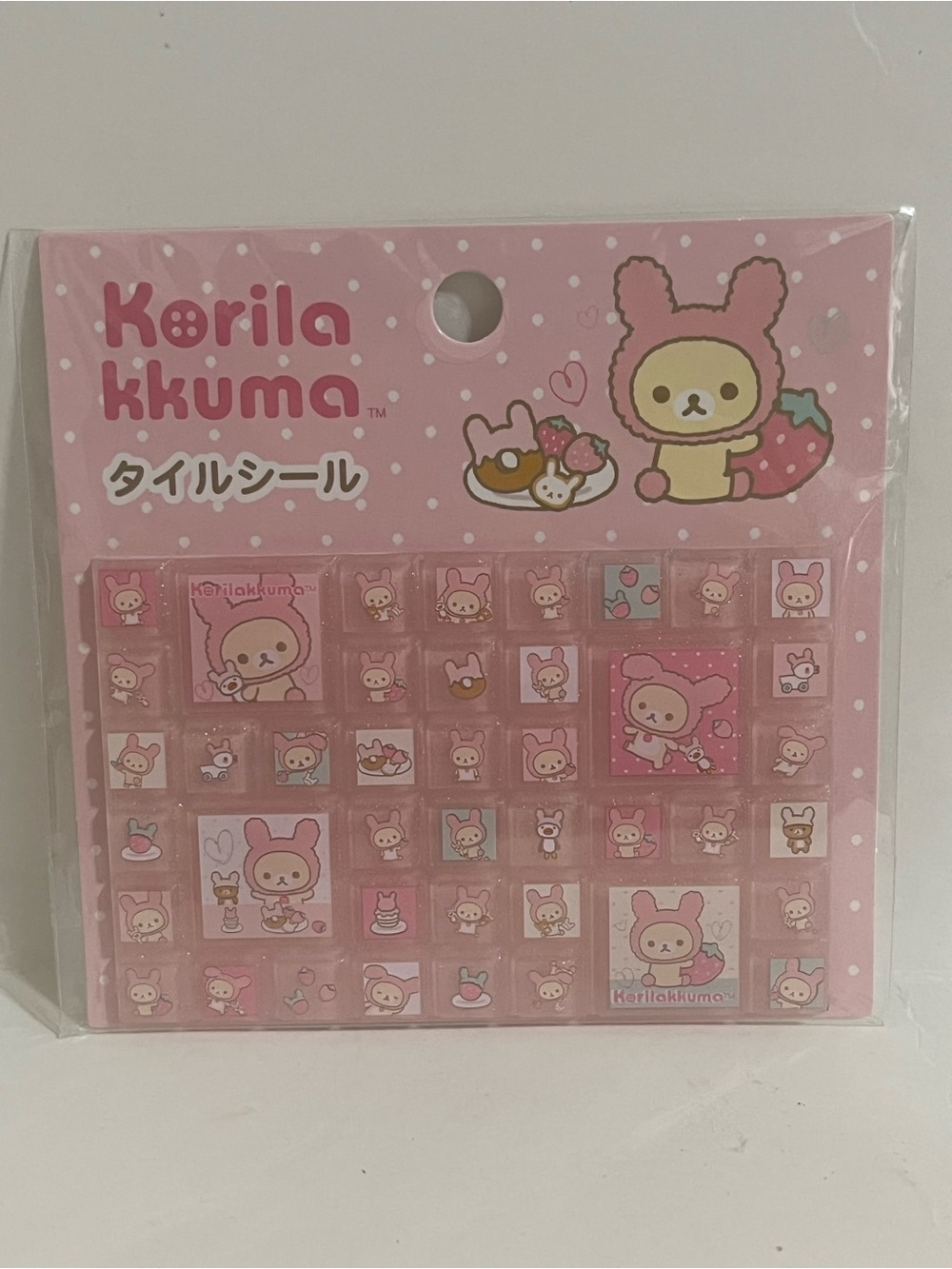 Rilakkuma-Korilakkuma Strawberry Themed Tile Stickers